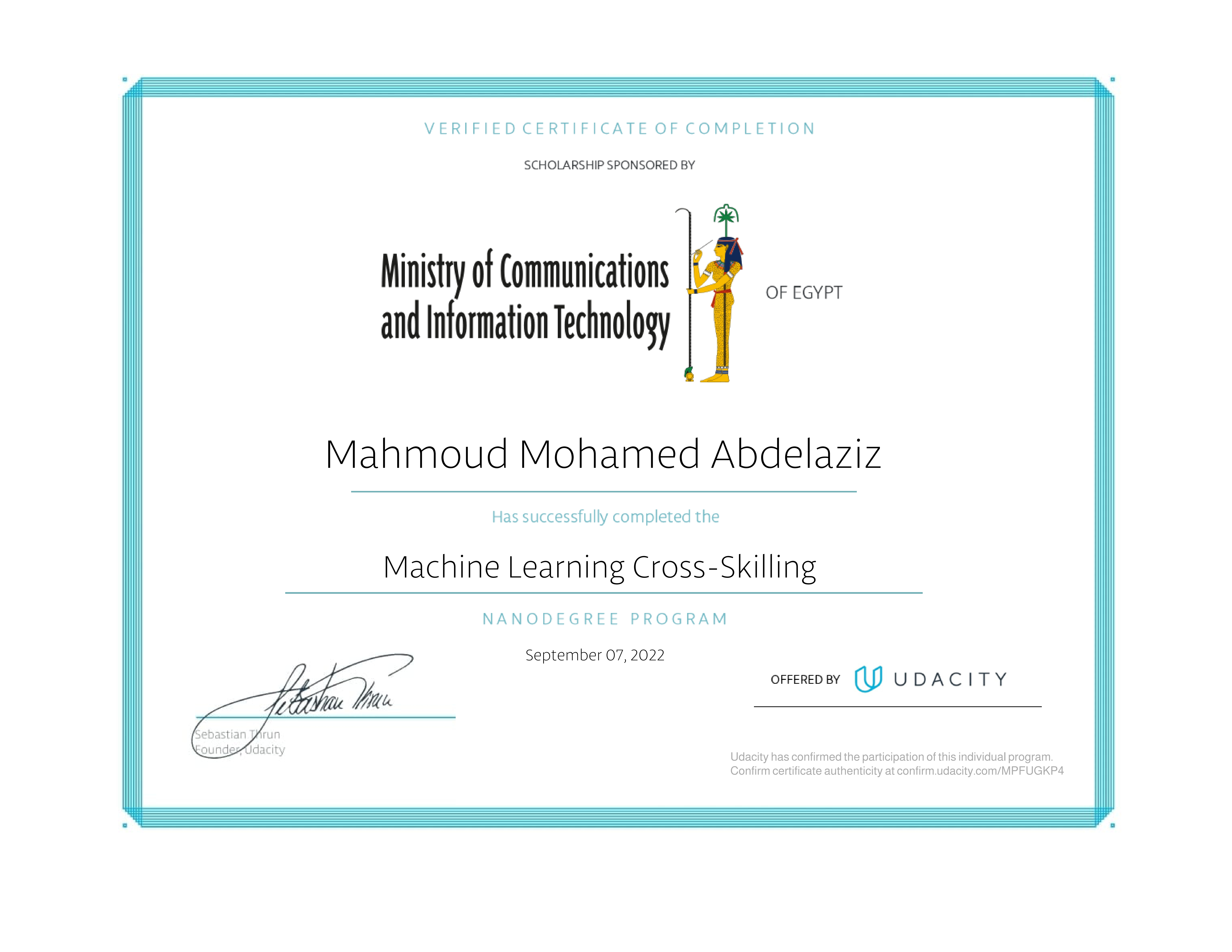 Machine Learning Cross-Skilling Certificate